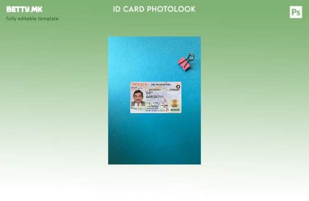 модерен стил на САД Индијана лична карта photolook ПРЕДЕН шаблон